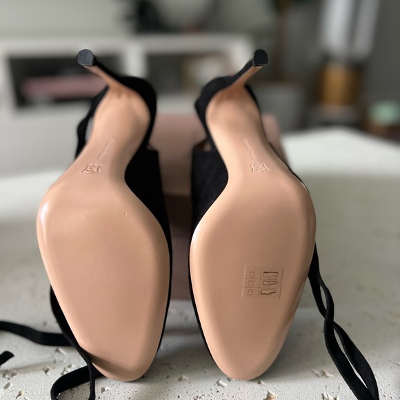 GIANVITO ROSSI Black Suede Round Toe Ankle Wrap Pumps (Size 40) - Picture 10 of 11